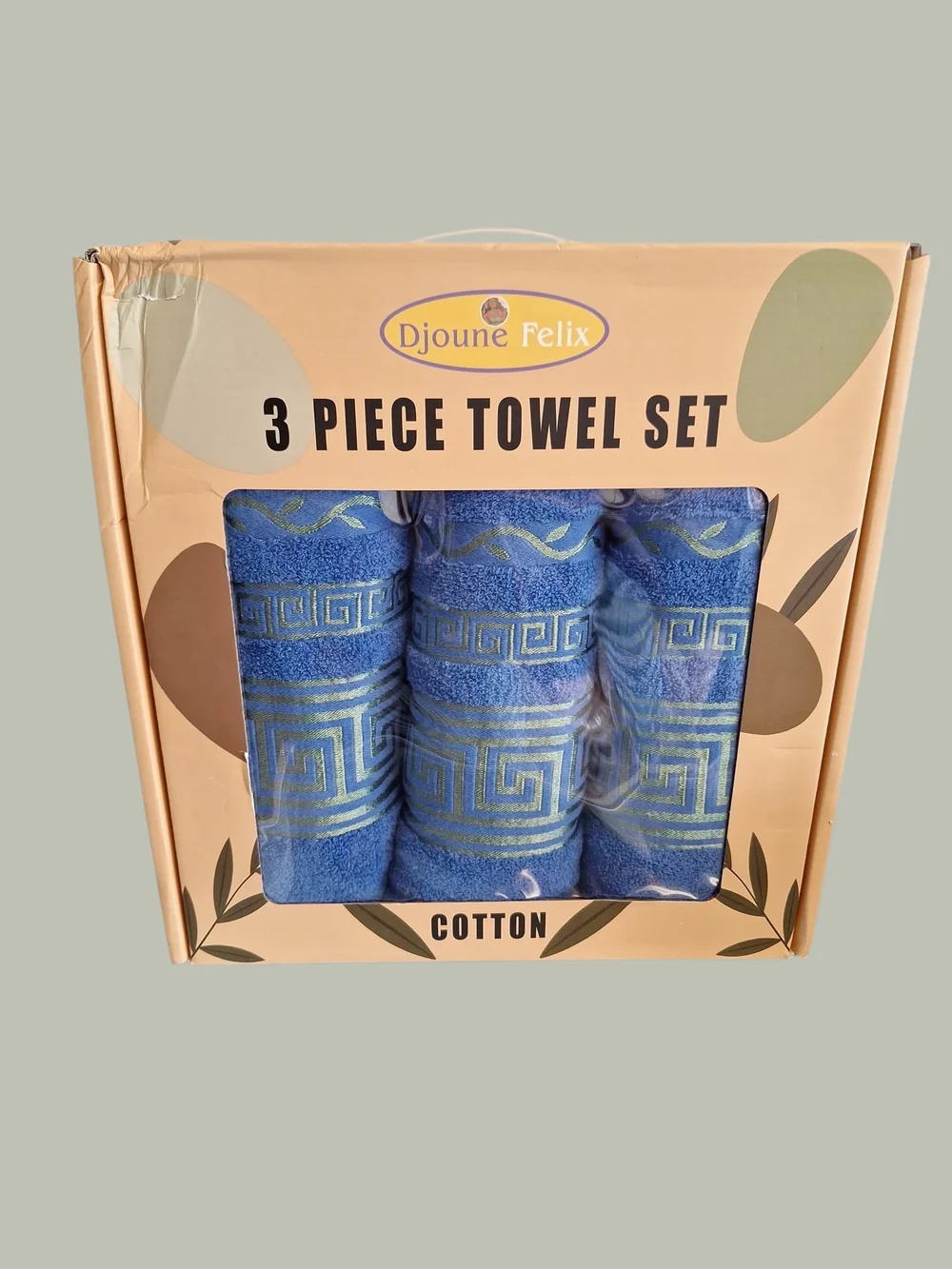 Yellow Cotton 3-Piece Towel Set